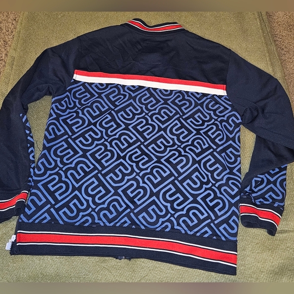 EUC Born Fly AnyTown USA Zip Up Jacket. Navy Blue/Red/White! Men's MEDIUM - Picture 2 of 9
